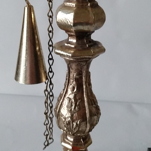 Dilly MFG Co Vintage gilded metal and marble pillar candleholders - Picture 5 of 16